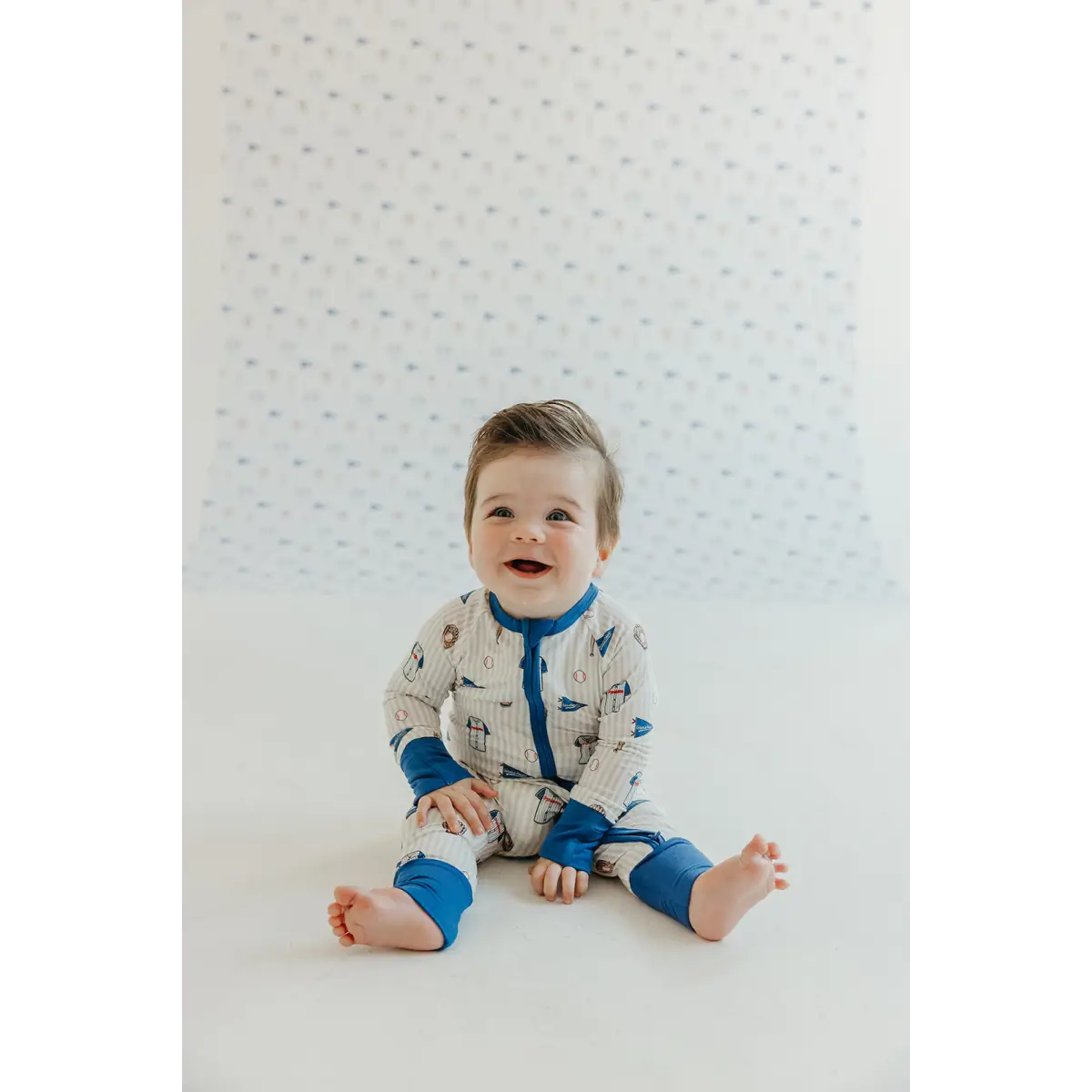 Blue Baseball Wallpaper - Sports for Kids - by In My Jammers - Loomwell Home Goods