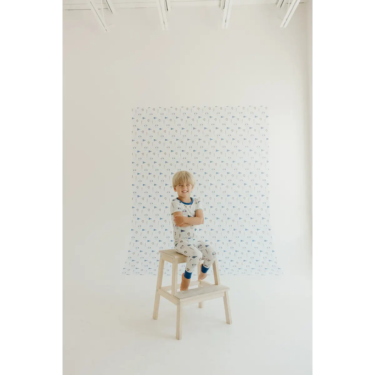 Blue Baseball Wallpaper - Sports for Kids - by In My Jammers - Loomwell Home Goods