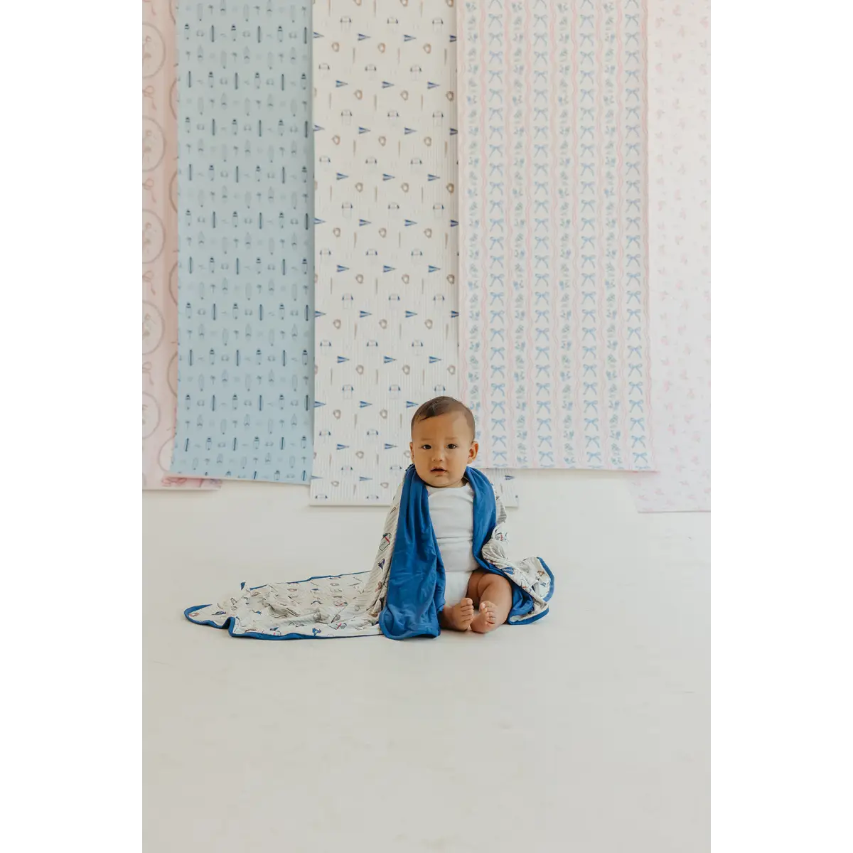 Blue Baseball Wallpaper - Sports for Kids - by In My Jammers - Loomwell Home Goods