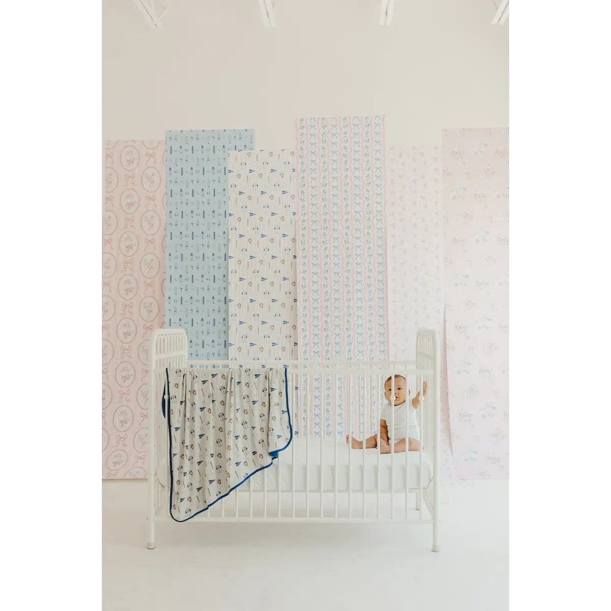 Blue Baseball Wallpaper - Sports for Kids - by In My Jammers - Loomwell Home Goods