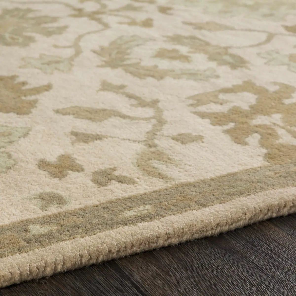 Blue Beige Hand Tufted Wool Rug - 2’ x 3’ Rectangle - Boutique Rugs
