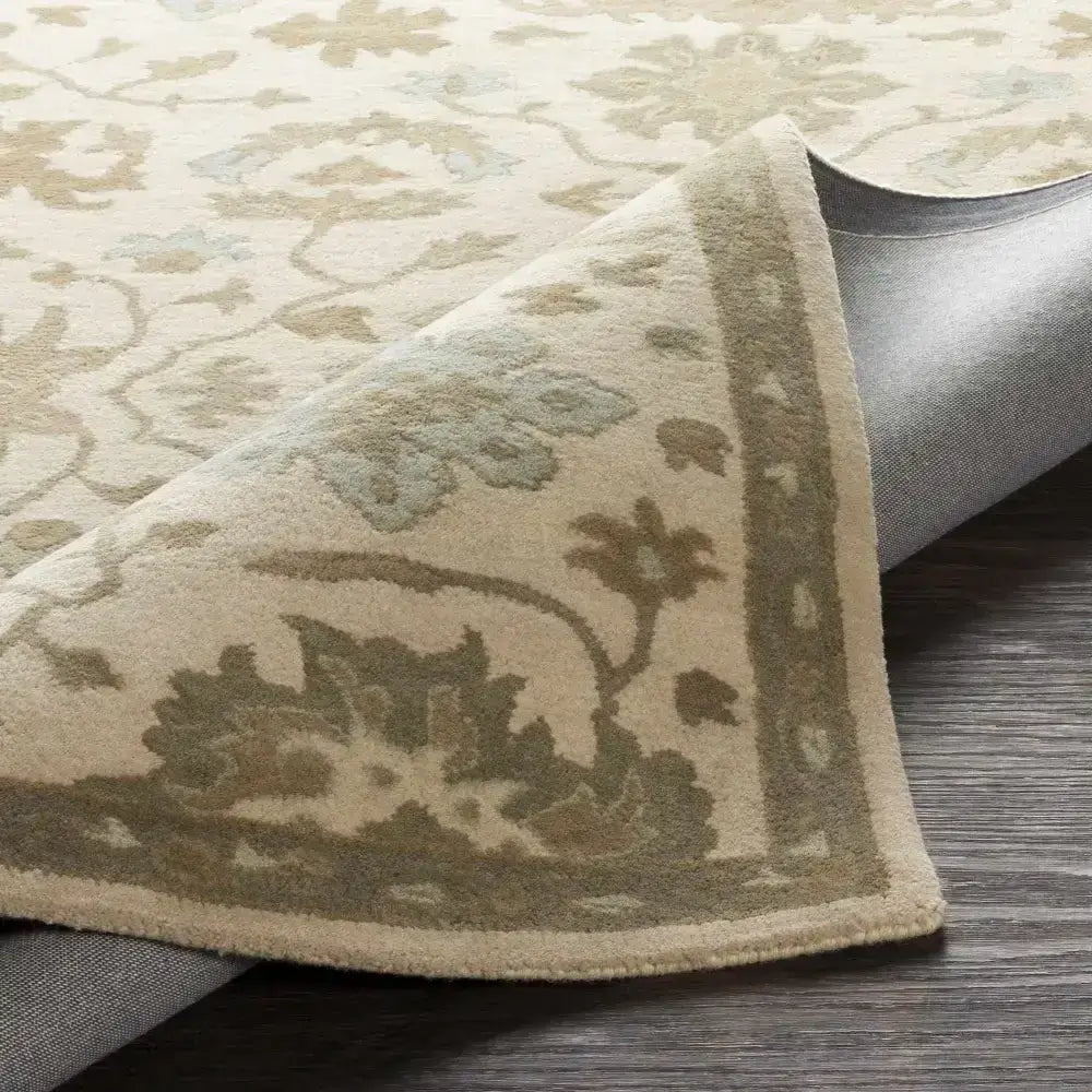 Blue Beige Hand Tufted Wool Rug - Boutique Rugs