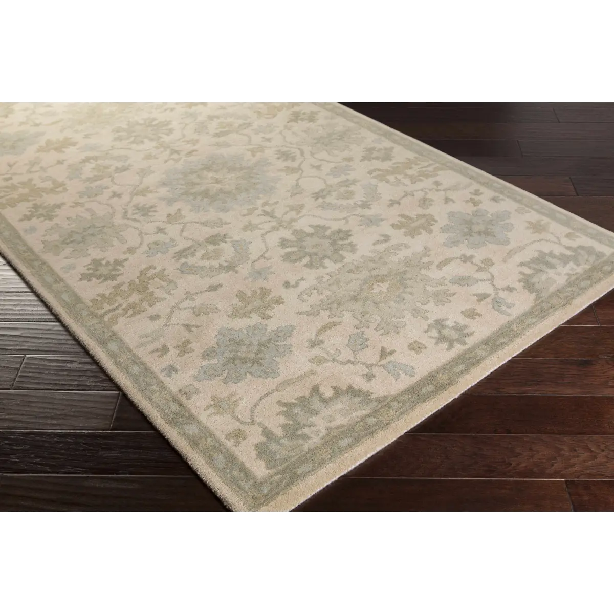 Blue Beige Hand Tufted Wool Rug - Boutique Rugs