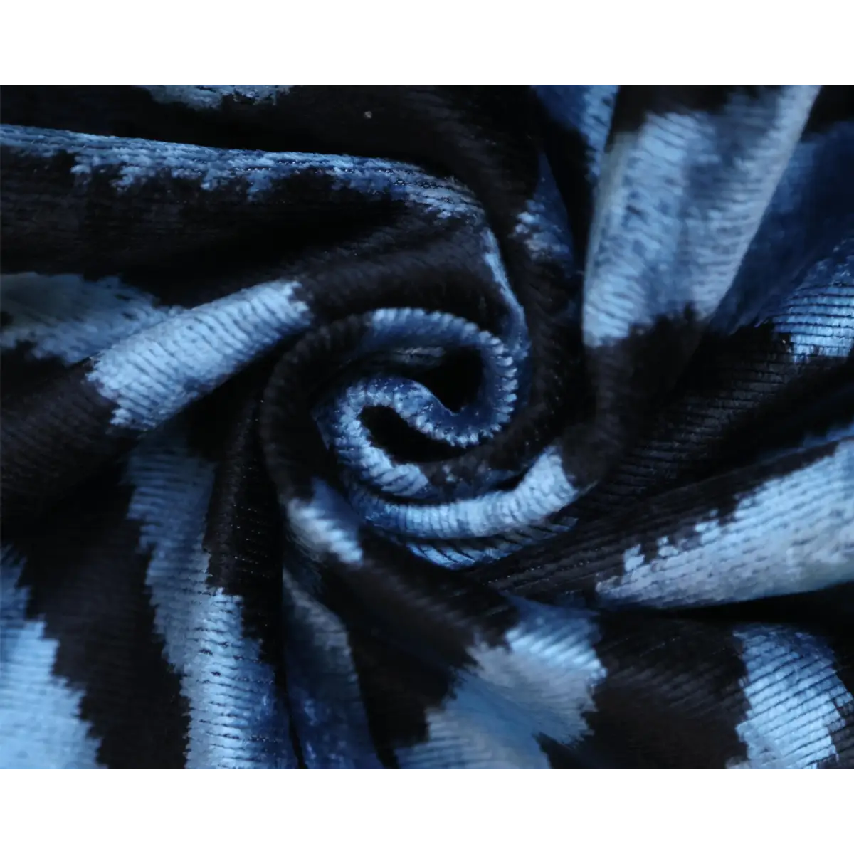 Blue Black Abstract Silk Velvet Lumbar Pillow – 16x24 Handmade Modern Cushion - Canvello