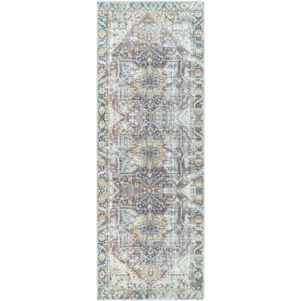 Blue Catigpian Distressed Washable Area Rug - Clearance - Boutique Rugs