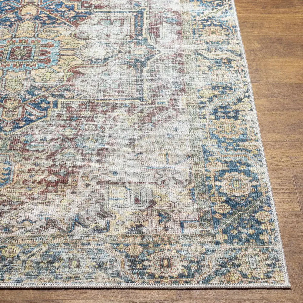 Blue Catigpian Distressed Washable Area Rug - Clearance - Boutique Rugs