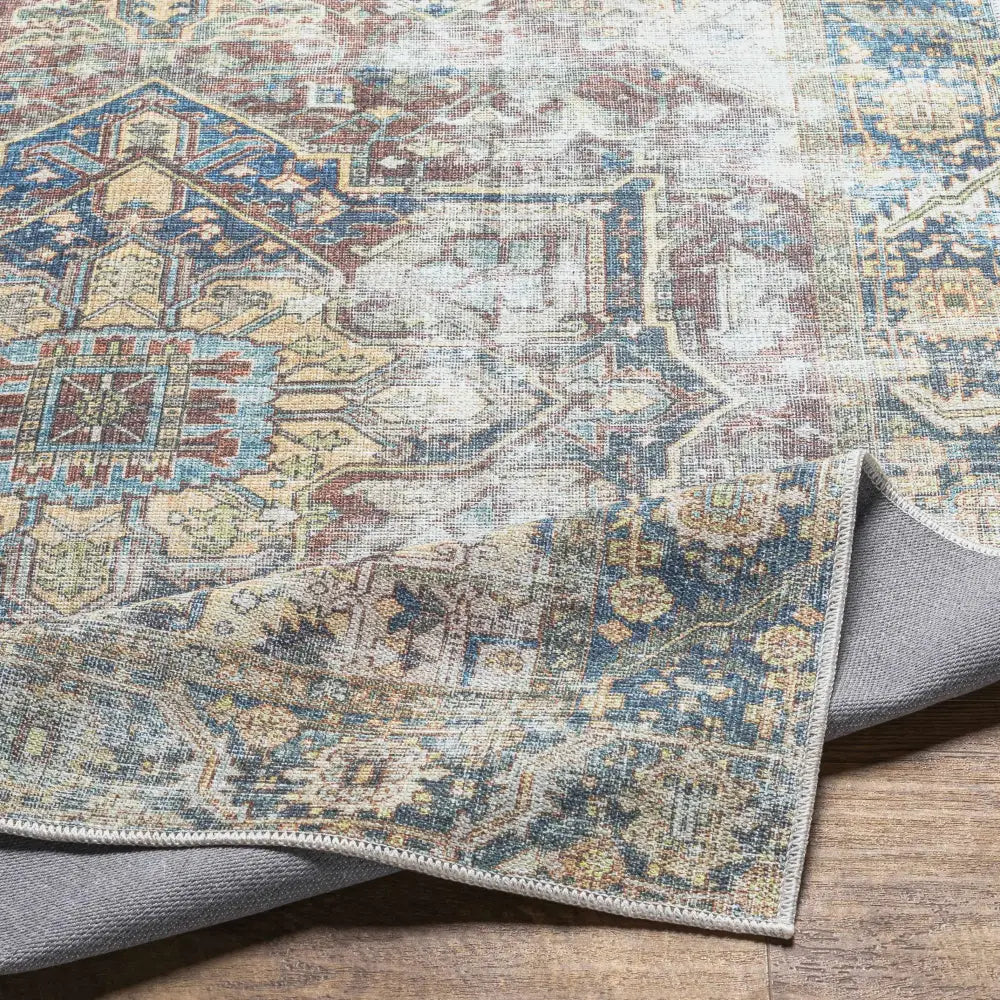 Blue Catigpian Distressed Washable Area Rug - Clearance - Boutique Rugs