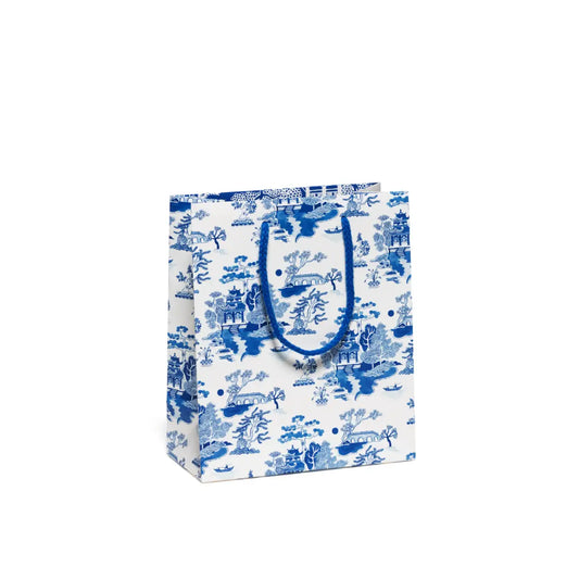 Gift Bag - Blue Chinoiserie - Red Cap Cards