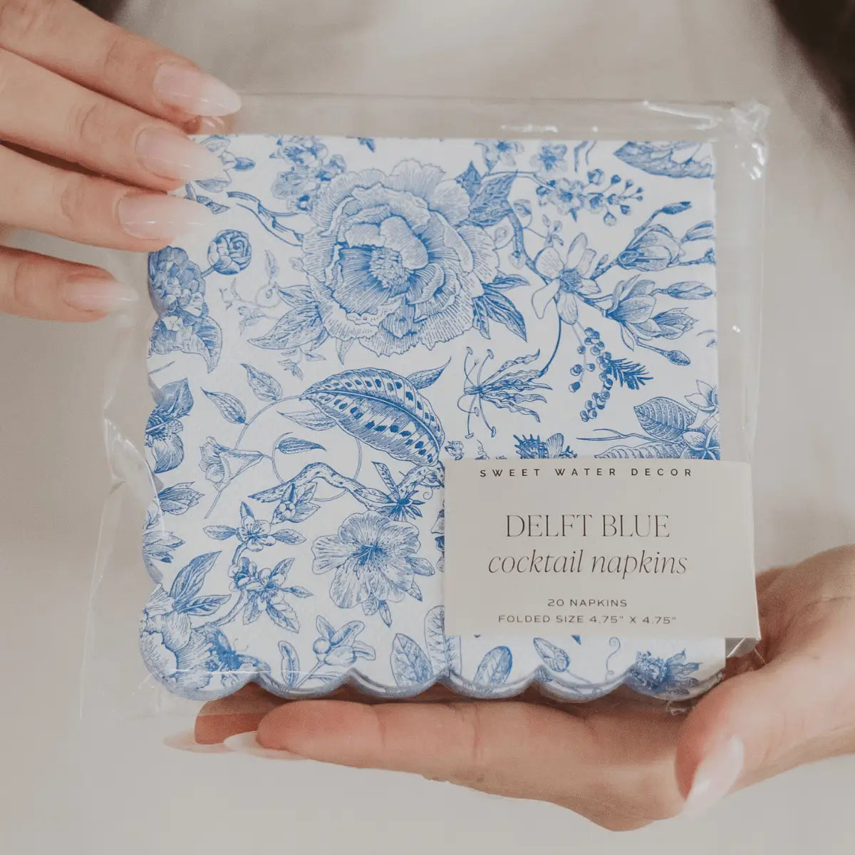 Blue Delft Cocktail Napkins - Sweet Water Decor
