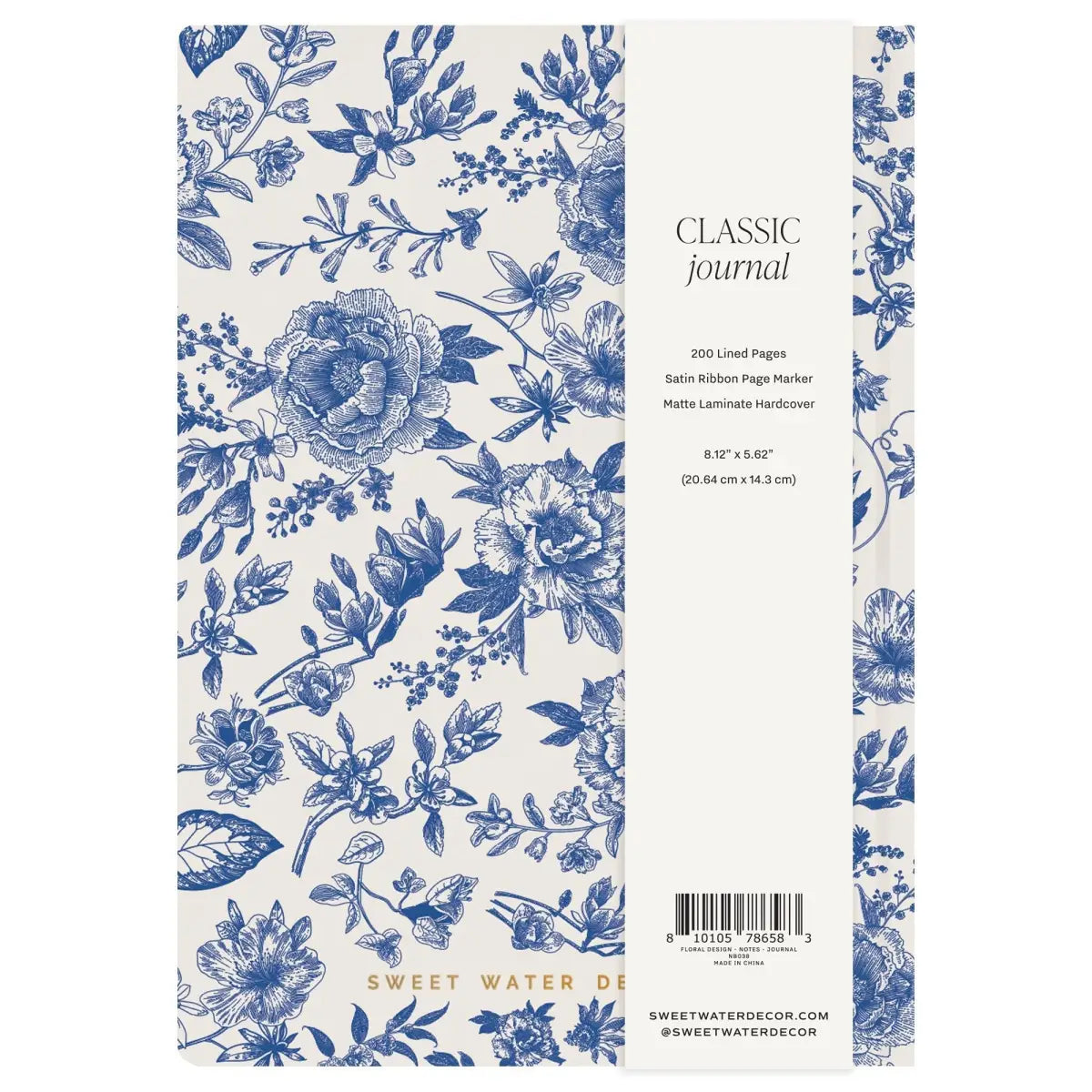 Blue Delft Notes Journal - Sweet Water Decor
