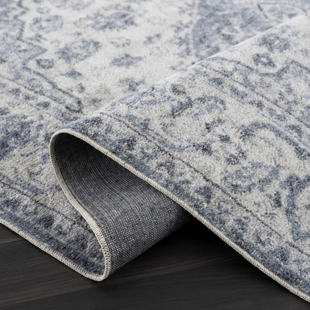 Blue Hiti Washable Area Rug - Boutique Rugs