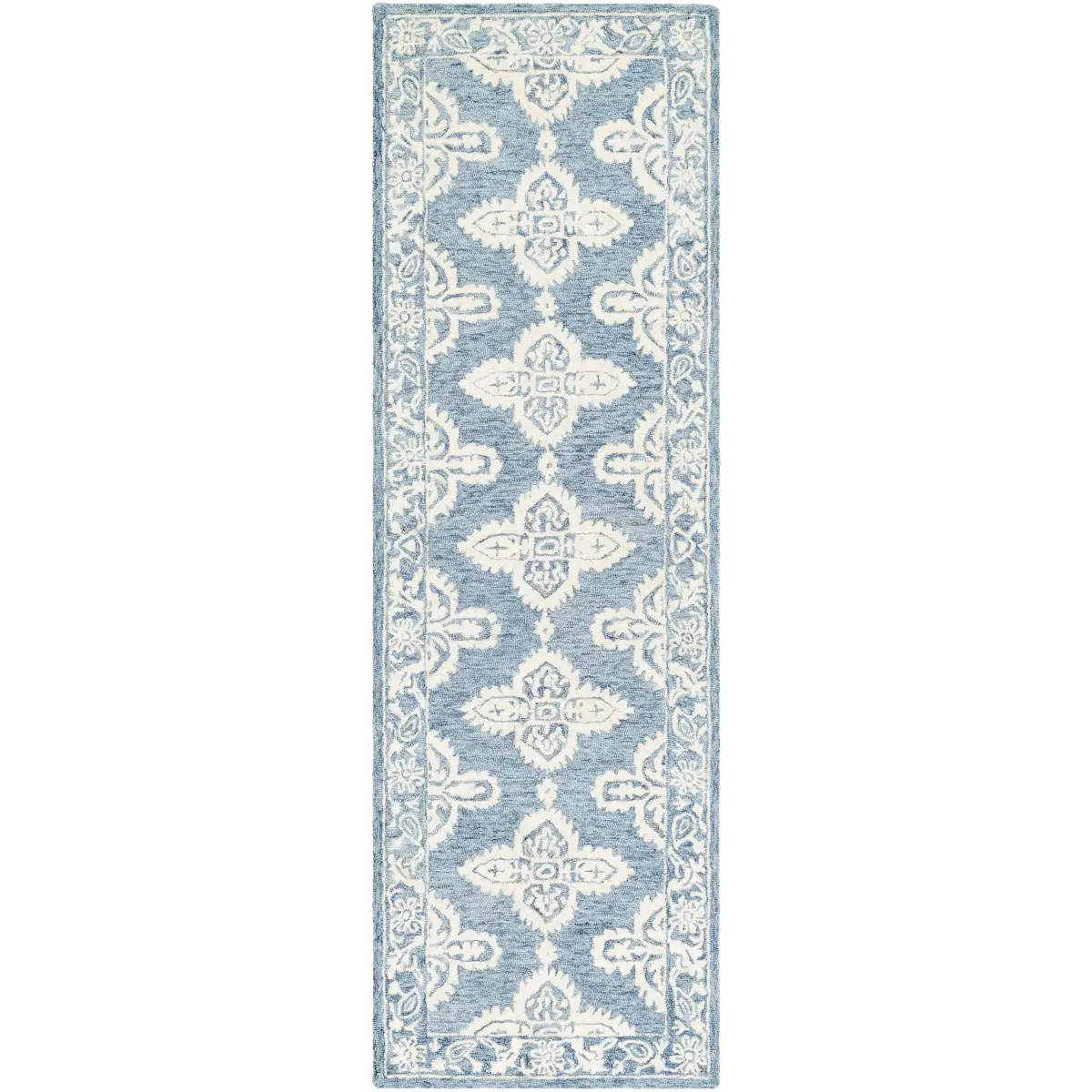 Blue Lacy Wool Rug - 2’6’’ x 8’ Runner - Boutique Rugs