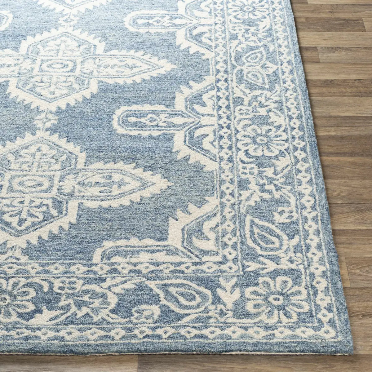 Blue Lacy Wool Rug - Boutique Rugs
