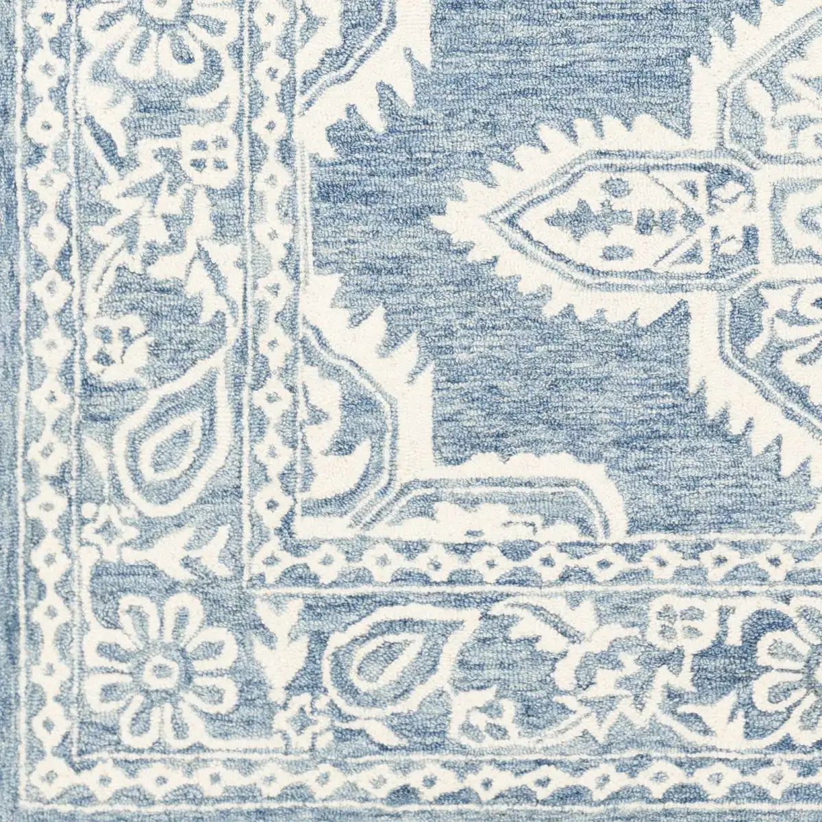 Blue Lacy Wool Rug - Boutique Rugs