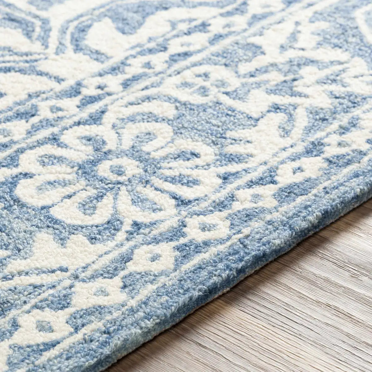 Blue Lacy Wool Rug - Boutique Rugs