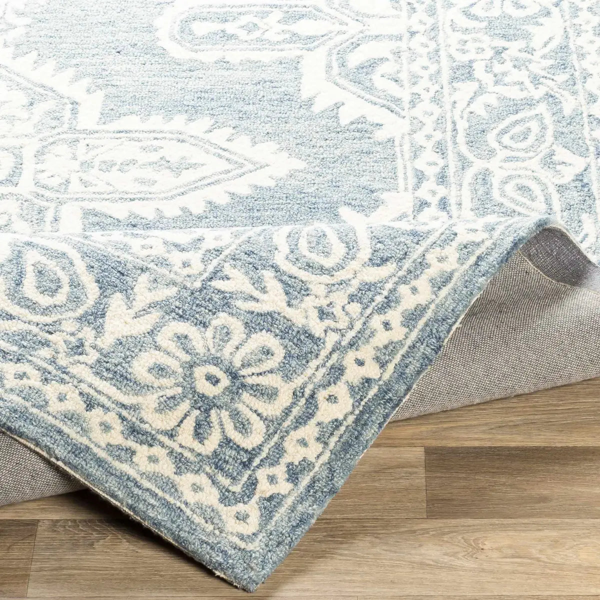 Blue Lacy Wool Rug - Boutique Rugs