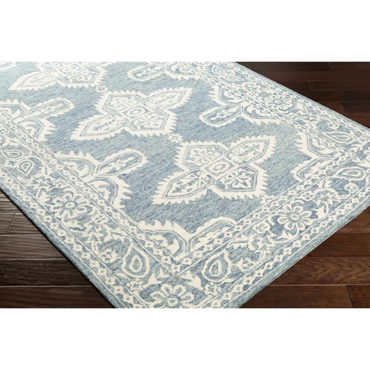 Blue Lacy Wool Rug - Boutique Rugs