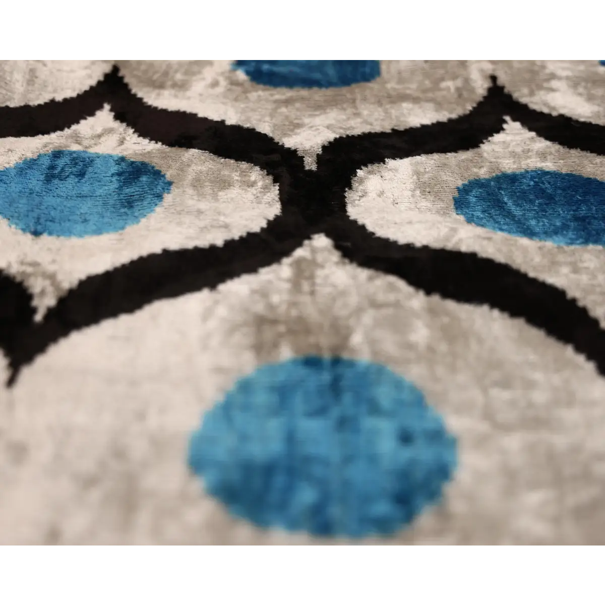 Blue Silk Velvet Pillow 16x24 Handmade Luxury Lumbar Cushion - Canvello