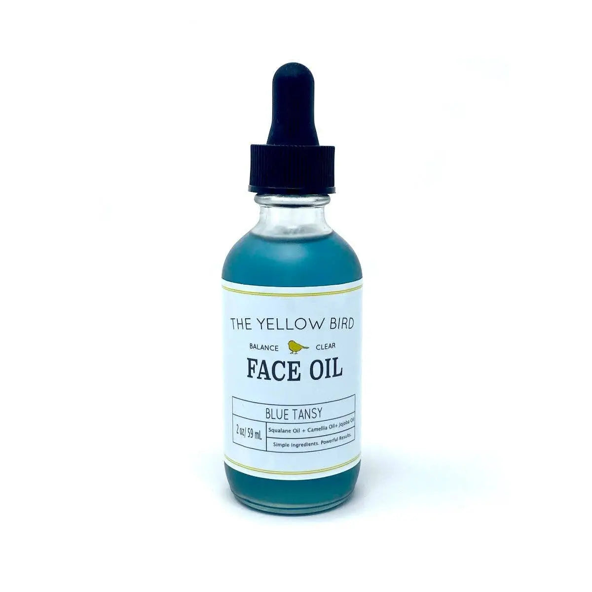 All-Natural Face Oil - Blue Tansy - Acne Dry Skin Serum - Face Oil Jar 2oz - The Yellow Bird