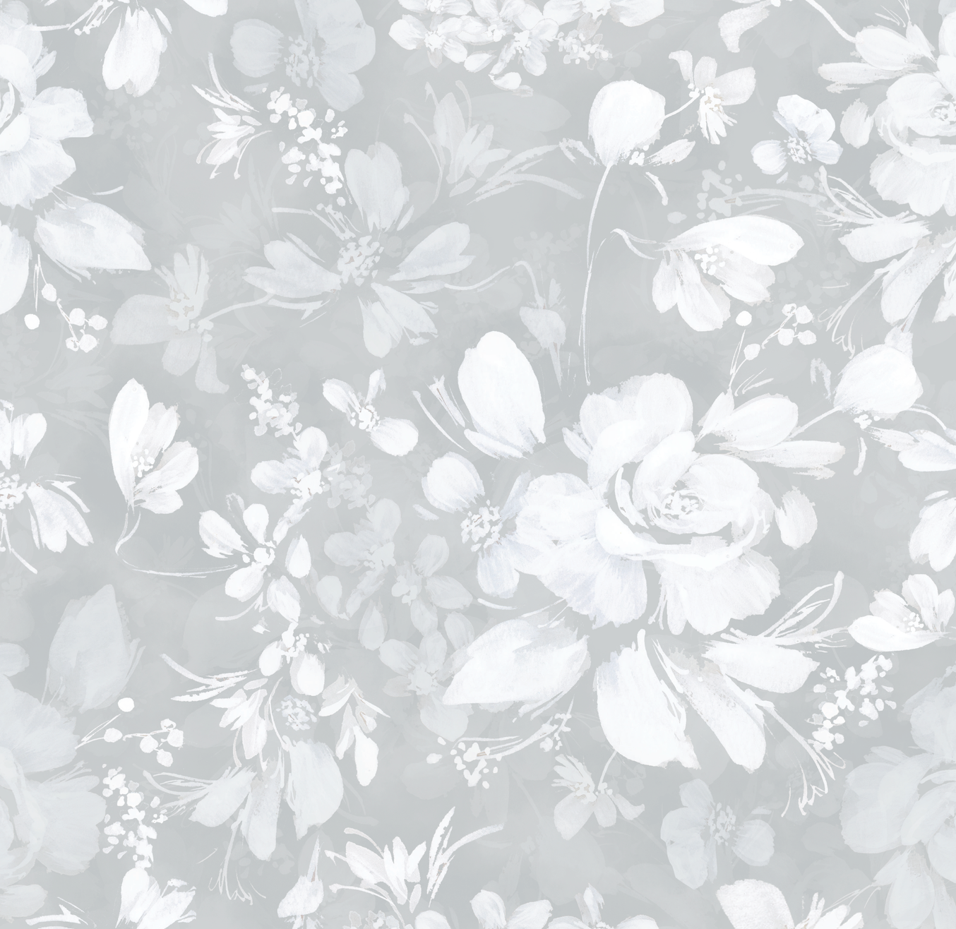 Bates Wallpaper by Taddy Mikelaites - Sample 1 foot by 1 foot / Blue/Gray and White - Loomwell Home Goods