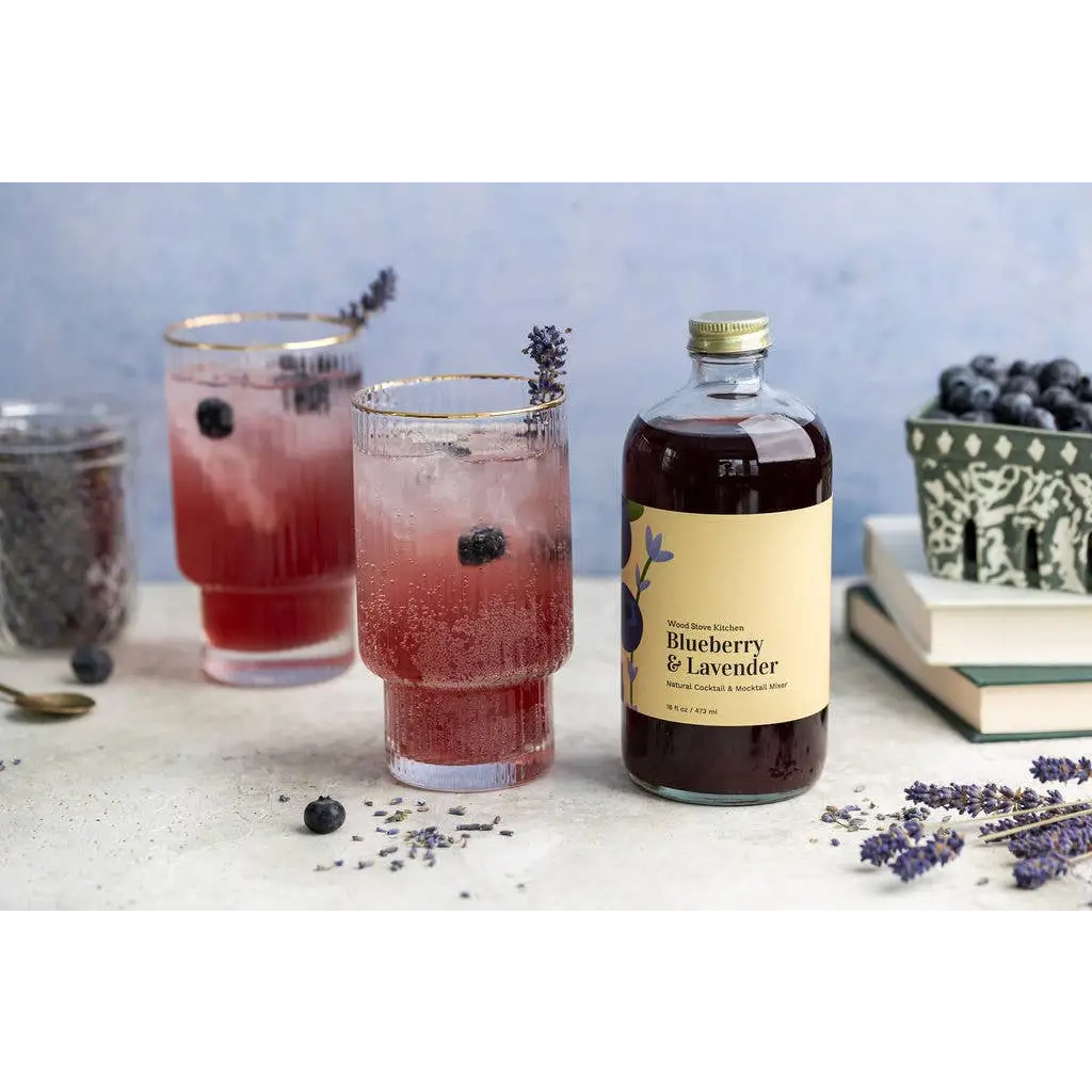 Blueberry Lavender Cocktail Mocktail Mixer - Wood Stove Kitchen