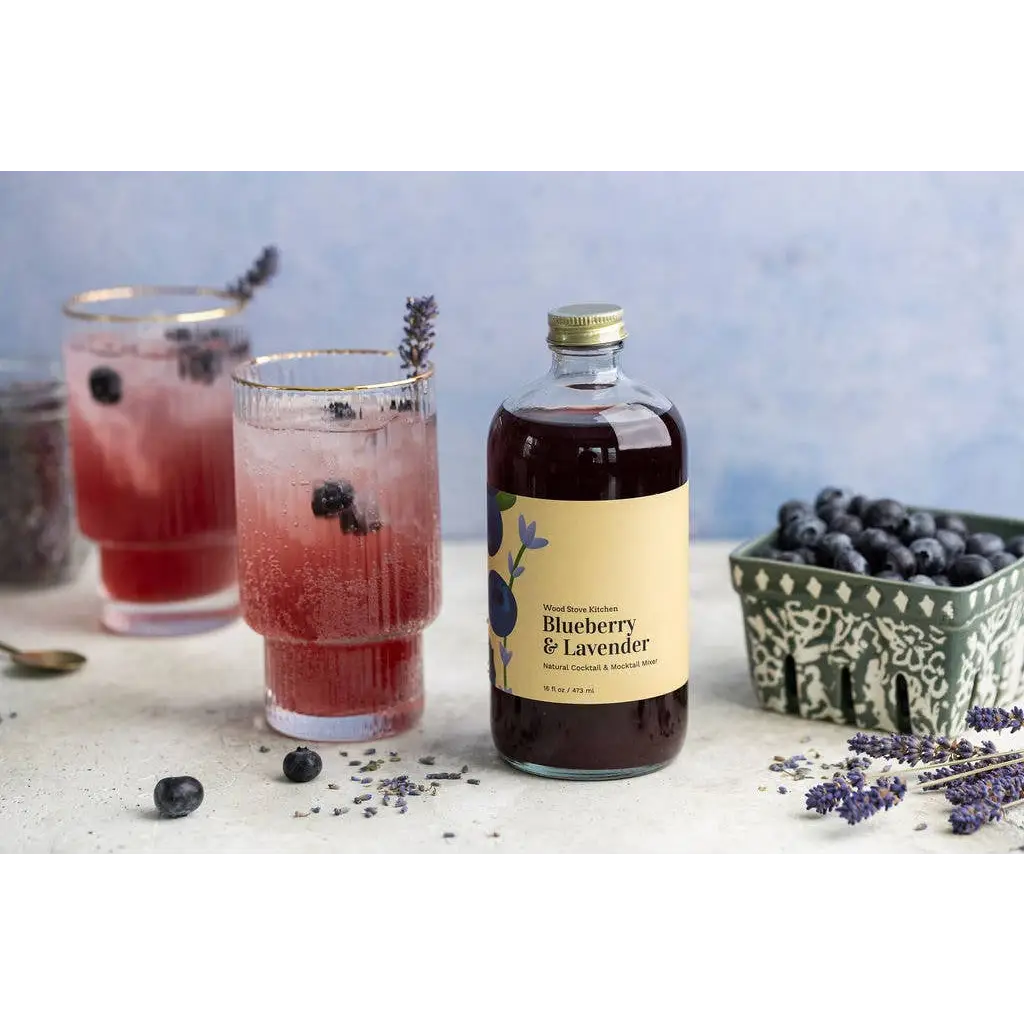 Blueberry Lavender Cocktail Mocktail Mixer - Wood Stove Kitchen