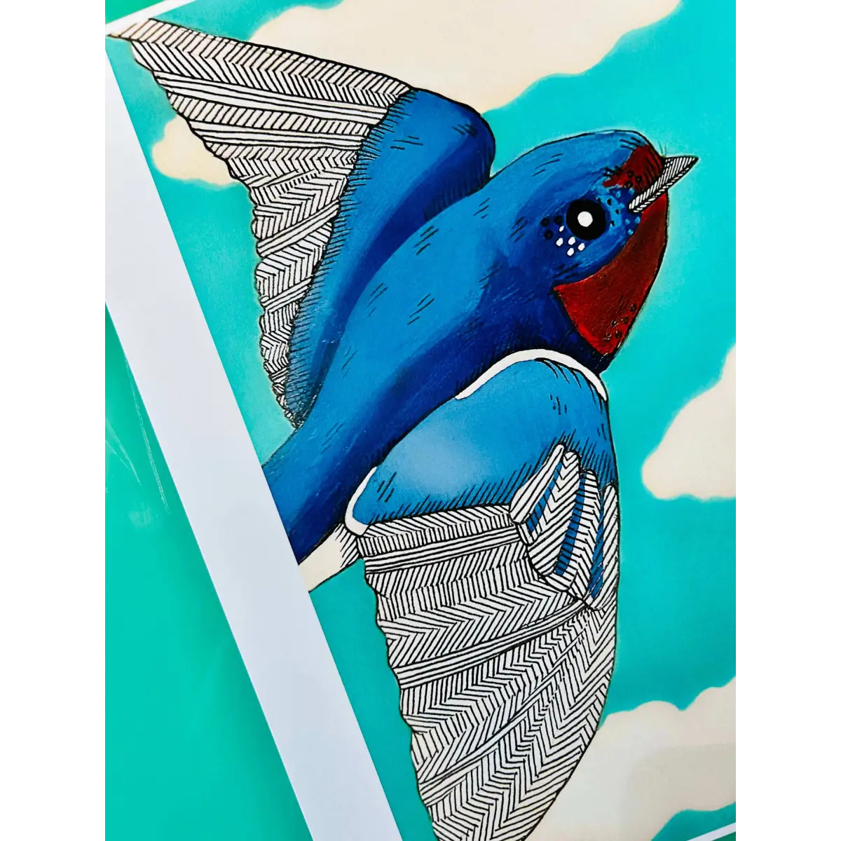 Bluebird Blue Skies Art Print - Dear Darlington