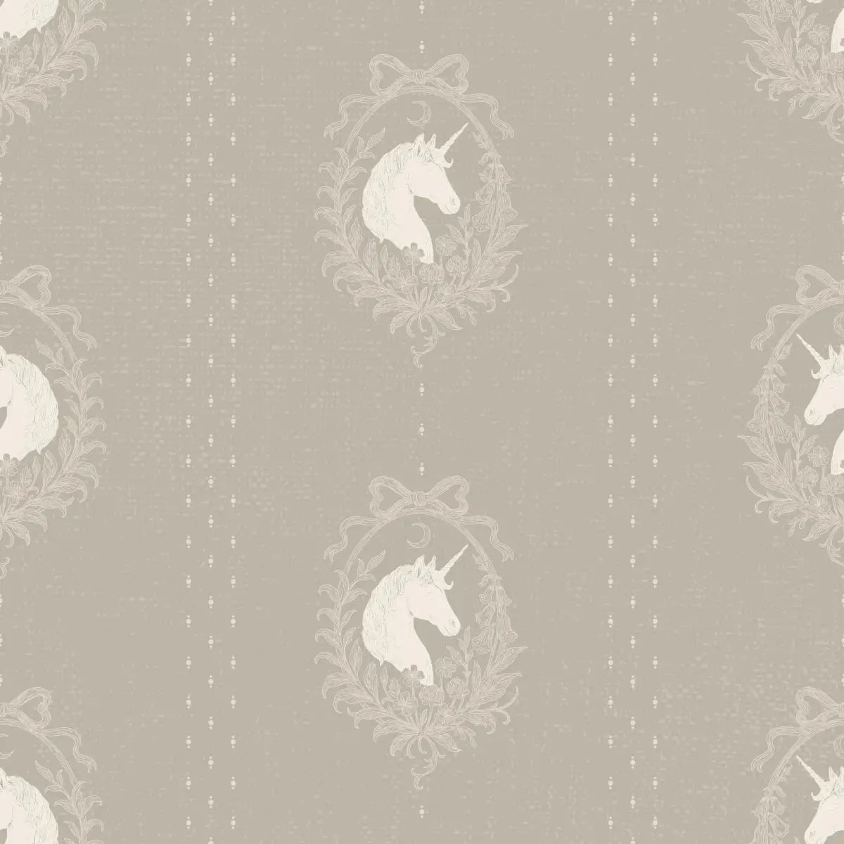 Bluette Wallpaper - Horses Portraits - by The Feral Flower - Sample 1 foot by 1 foot / Sage - Loomwell Home Goods
