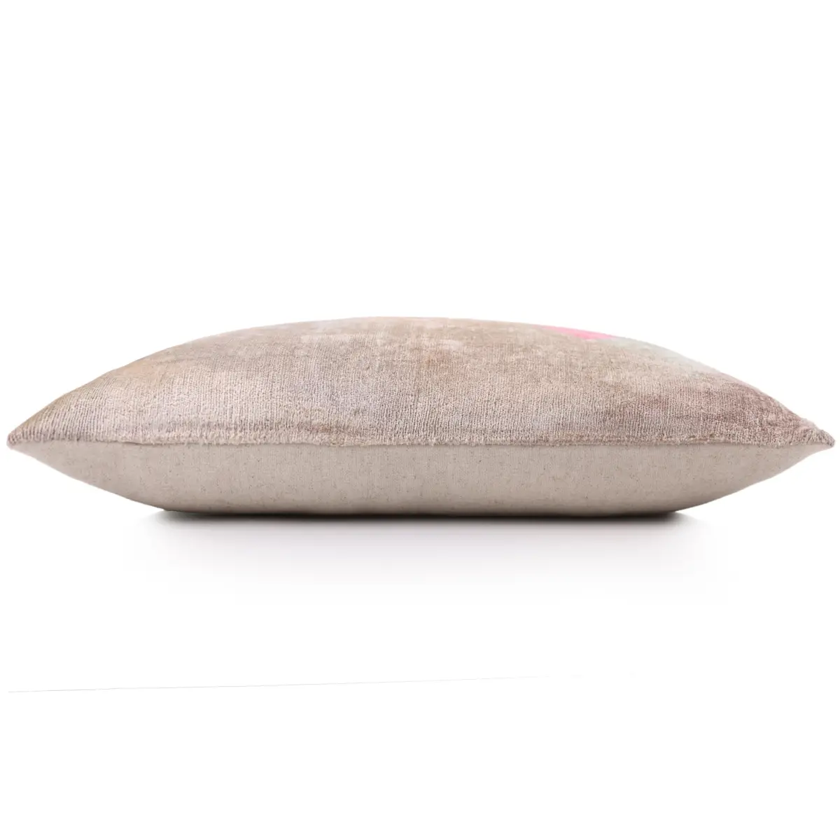 Blush Abstract Silk Velvet Lumbar Pillow Vegetable Dyed – 16x24 - Canvello