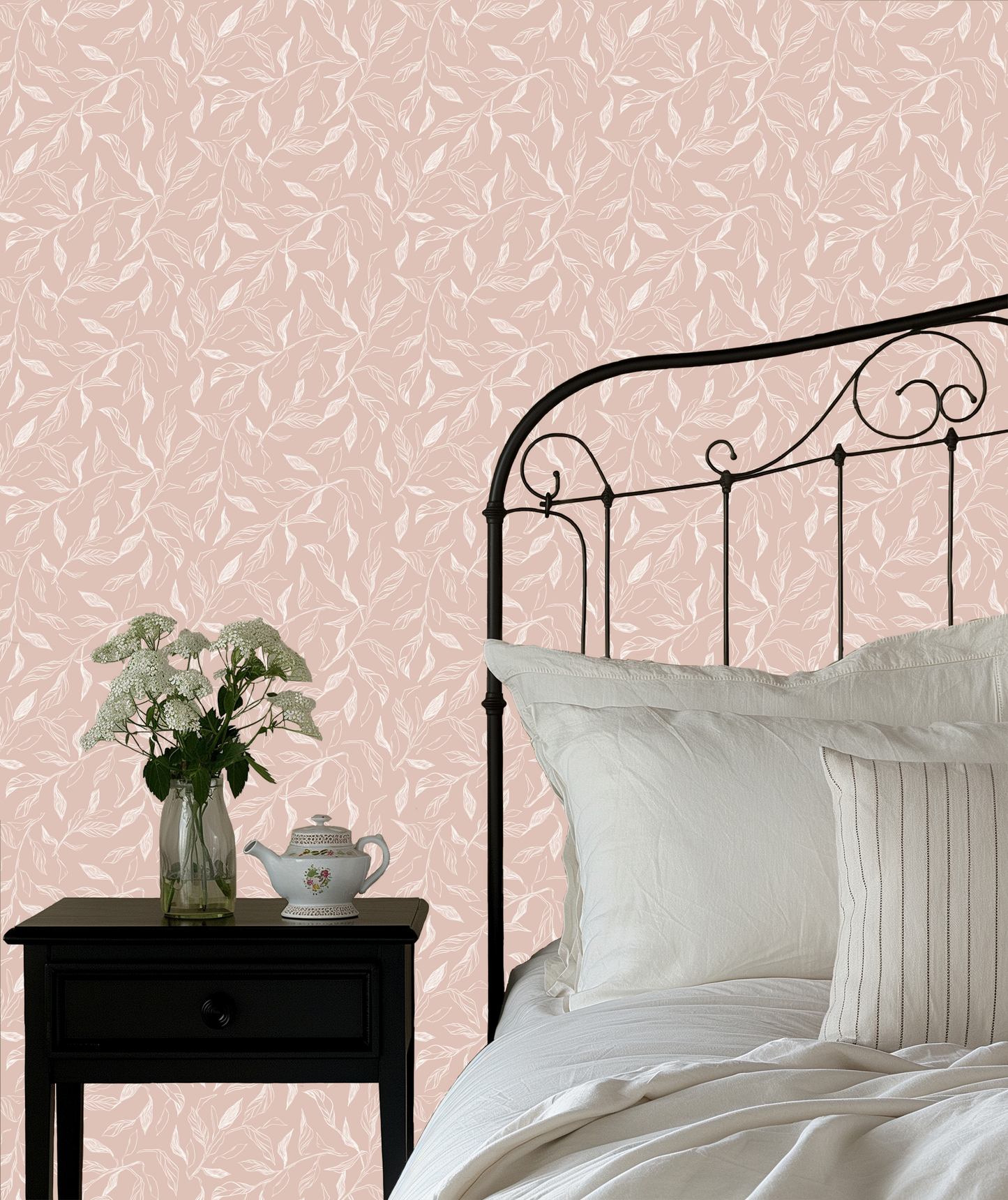 Swift Subtle Leaves Wallpaper by Aubrey Fairchild - Loomwell Home Goods