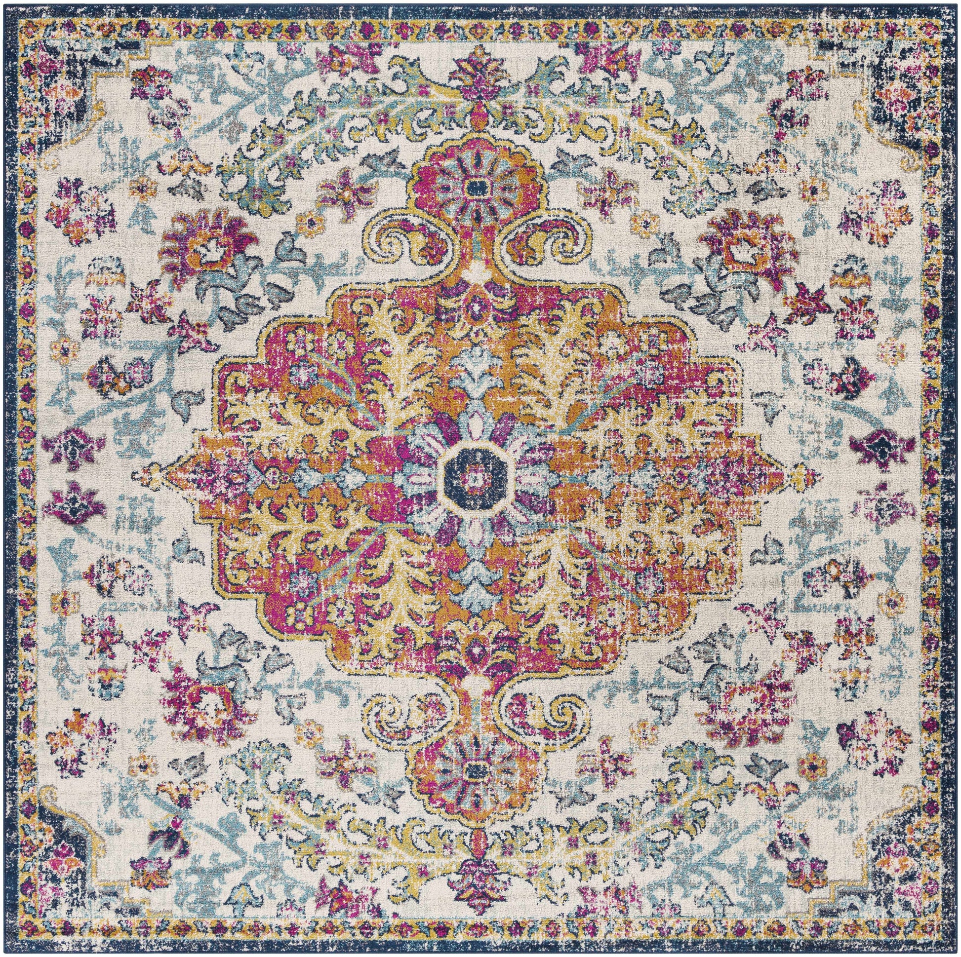 Bodrum Area Rug - 7’10’’ Square - Boutique Rugs