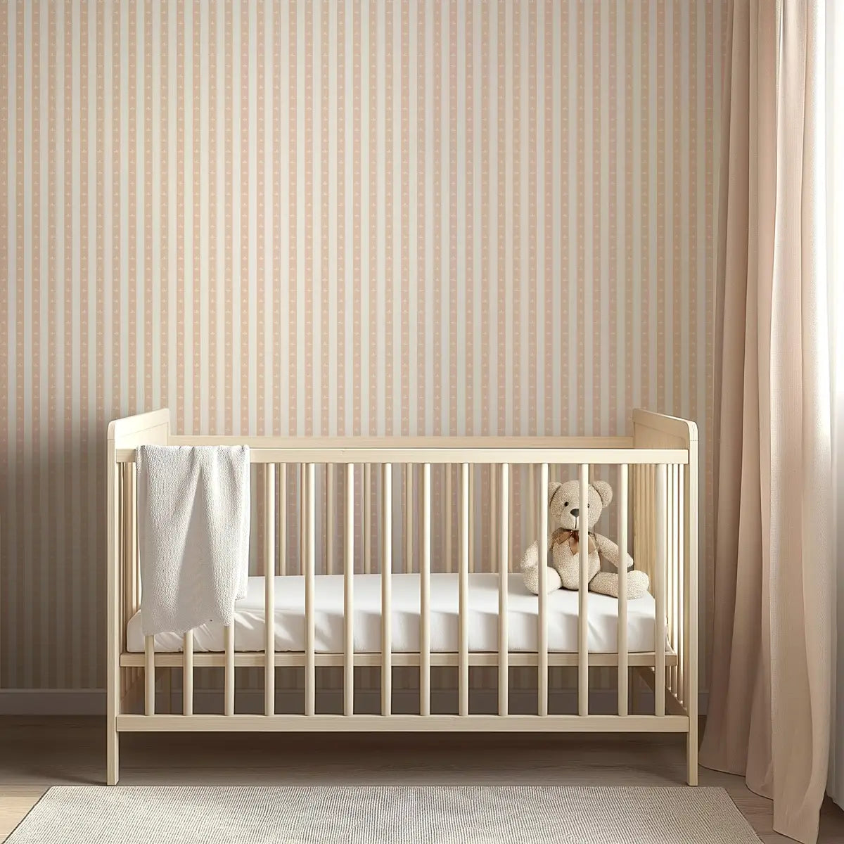 Boden Wallpaper - Fleur de Lis Stripe - by The Rosenborg Company - Loomwell Home Goods