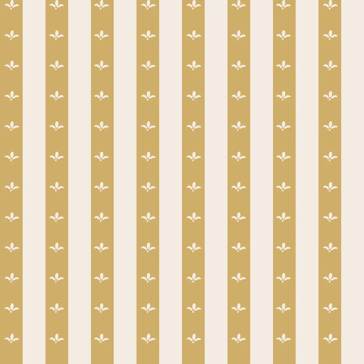 Boden Wallpaper - Fleur de Lis Stripe - by The Rosenborg Company - 2 feet by 9 feet / Yellow / Large - Loomwell Home