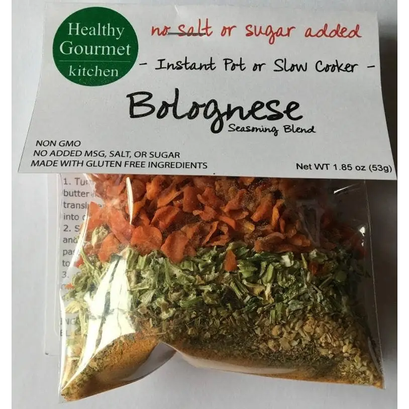 Slow Cooker Seasoning Mix - Bolognese Sauce for Pasta - Meal Starter - Healthy Gourmet Kitchen