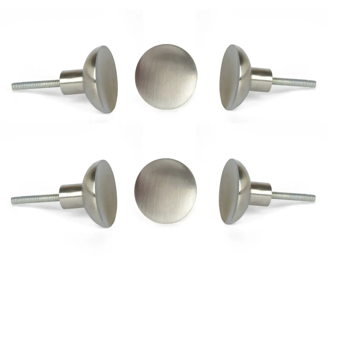 Bonn Metal Knob - Simple and Modern - Each - Brushed Silver - Perilla Home