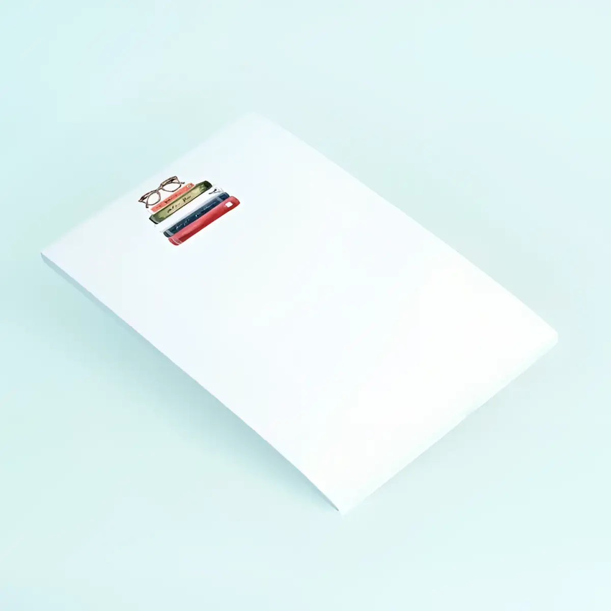 Book Stack with Glasses Notepad - Taylor Paladino