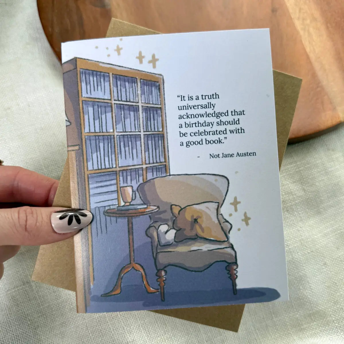 Bookish Birthday Card - ’Celebrated with a good book’ - Big Moods
