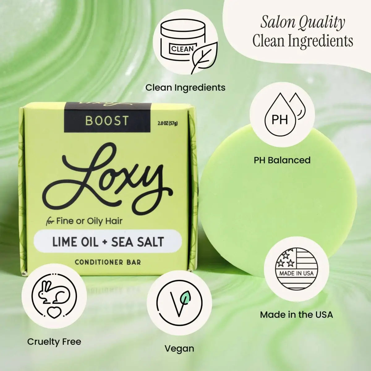 Conditioner Bar - BOOST Volumizing with Lime Oil - Loxy