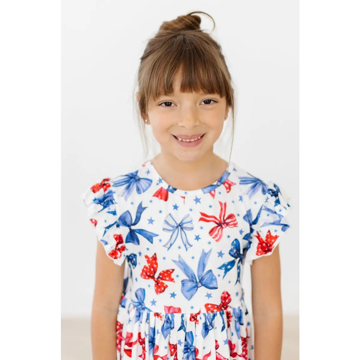 Flutter Sleeve Twirl Dress - Born to Sparkle - Patriotic July 4th - Mila & Rose ®