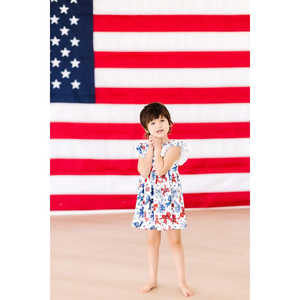 Flutter Sleeve Twirl Dress - Born to Sparkle - Patriotic July 4th - Mila & Rose ®