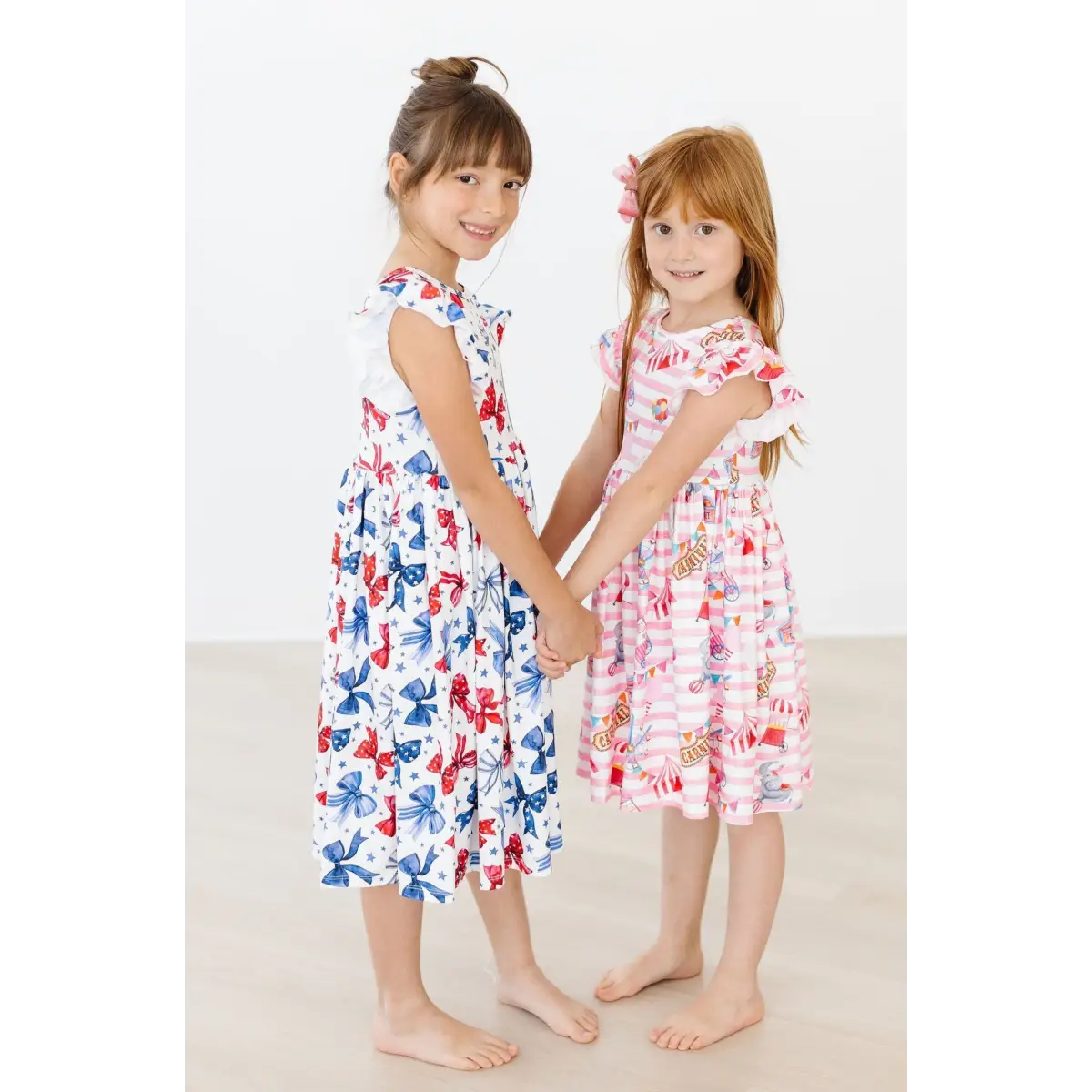 Flutter Sleeve Twirl Dress - Born to Sparkle - Patriotic July 4th - Mila & Rose ®