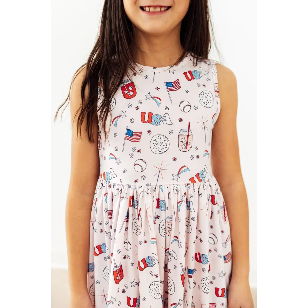 Tank Twirl Dress - Born in the USA - Patriotic America July 4th - 6-12M - Mila & Rose ®