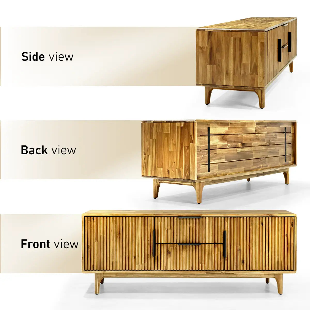 Bosk Solid Wood Storage Bench - Megsu