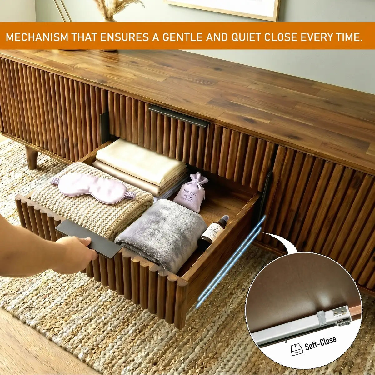 Bosk Solid Wood Storage Bench - Megsu