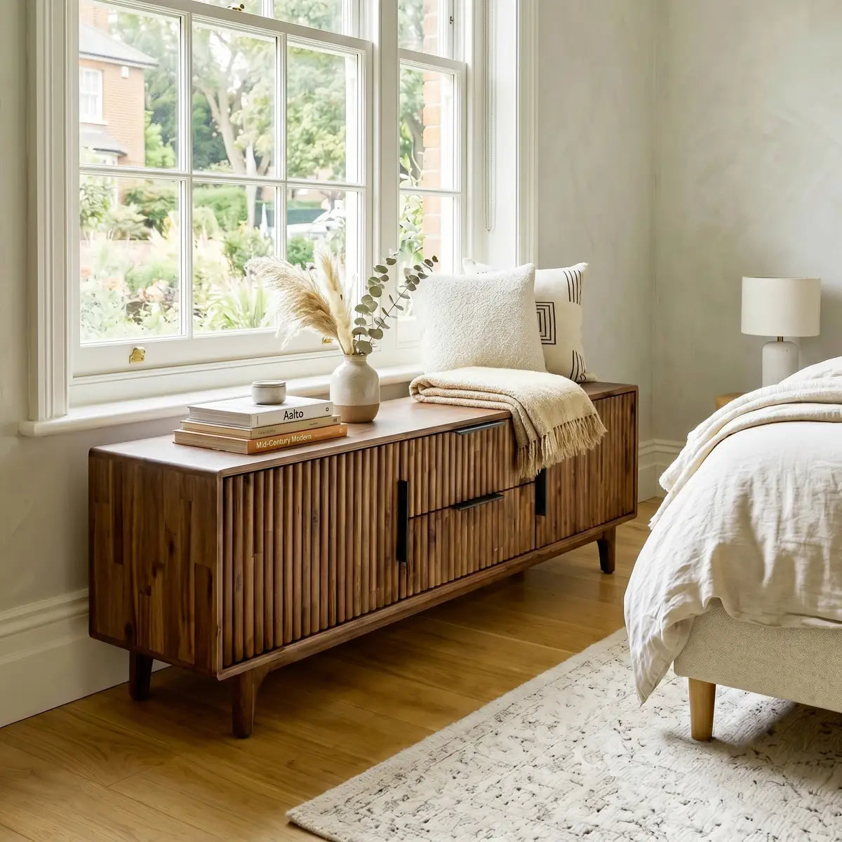 Bosk Solid Wood Storage Bench - Megsu
