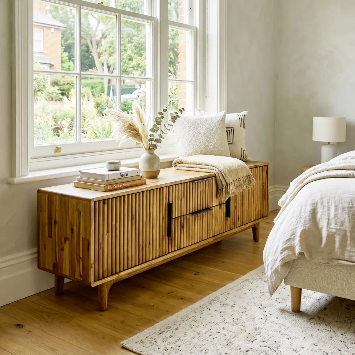 Bosk Solid Wood Storage Bench - Megsu