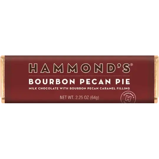 Bourbon Pecan Pie - Milk Chocolate Candy Bar - Hammond’s Candies