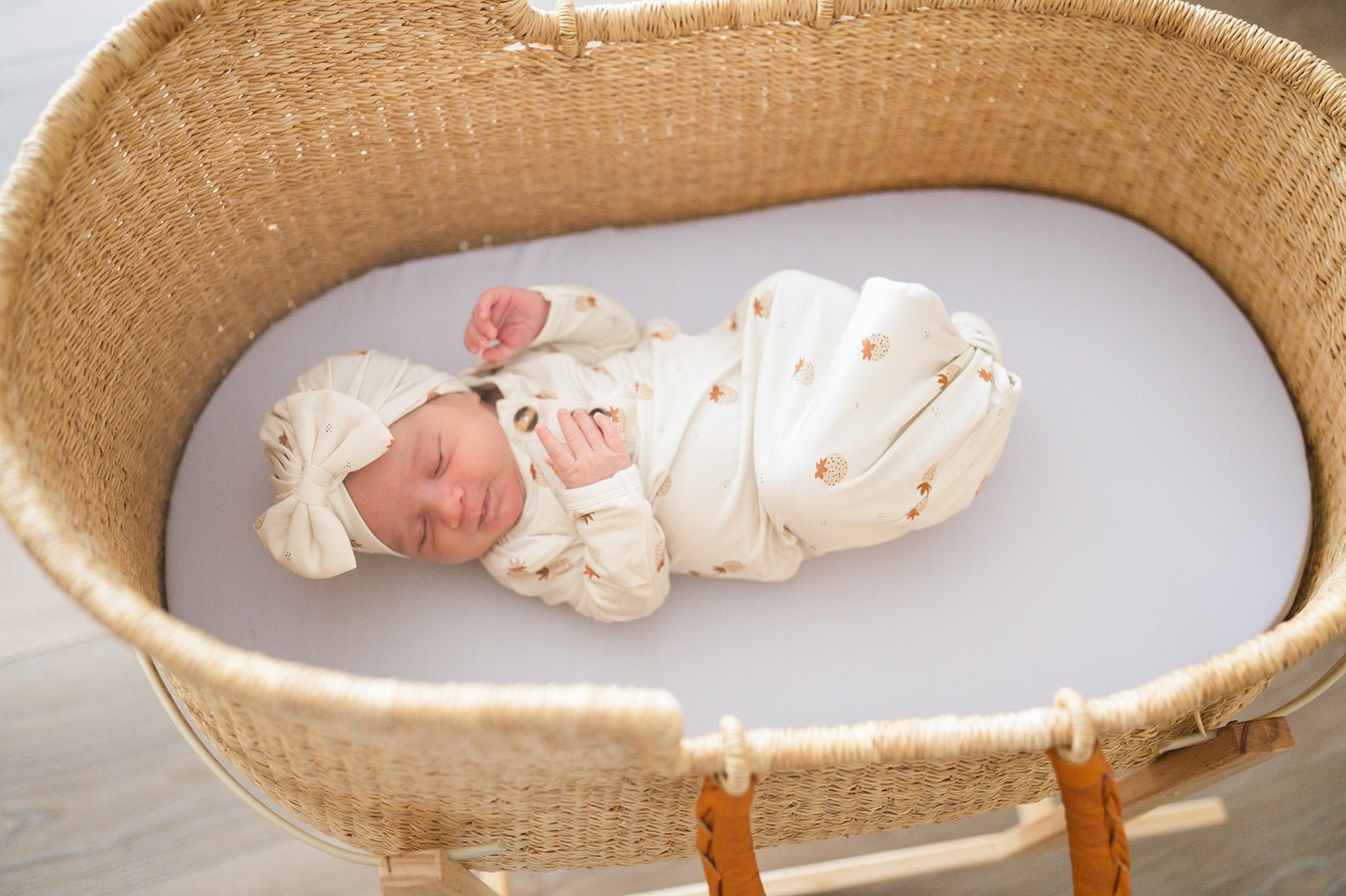 Bow Turban Hat - Boho Strawberry - Harp Angel Boutique