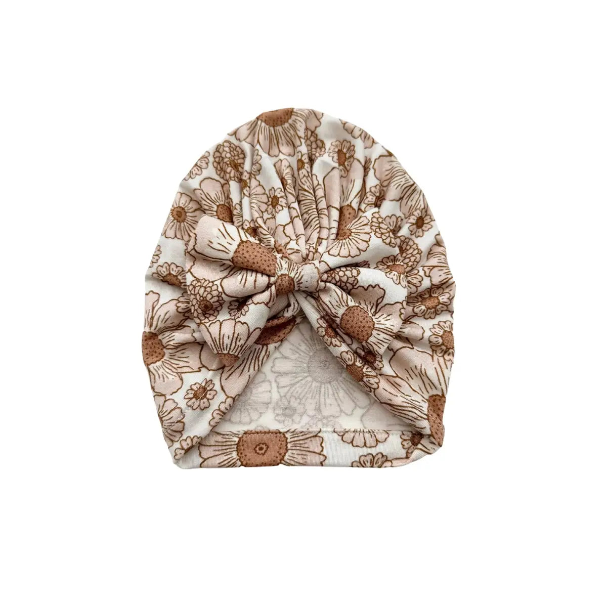 Bow Turban Hat - Flower Garden - Harp Angel Boutique