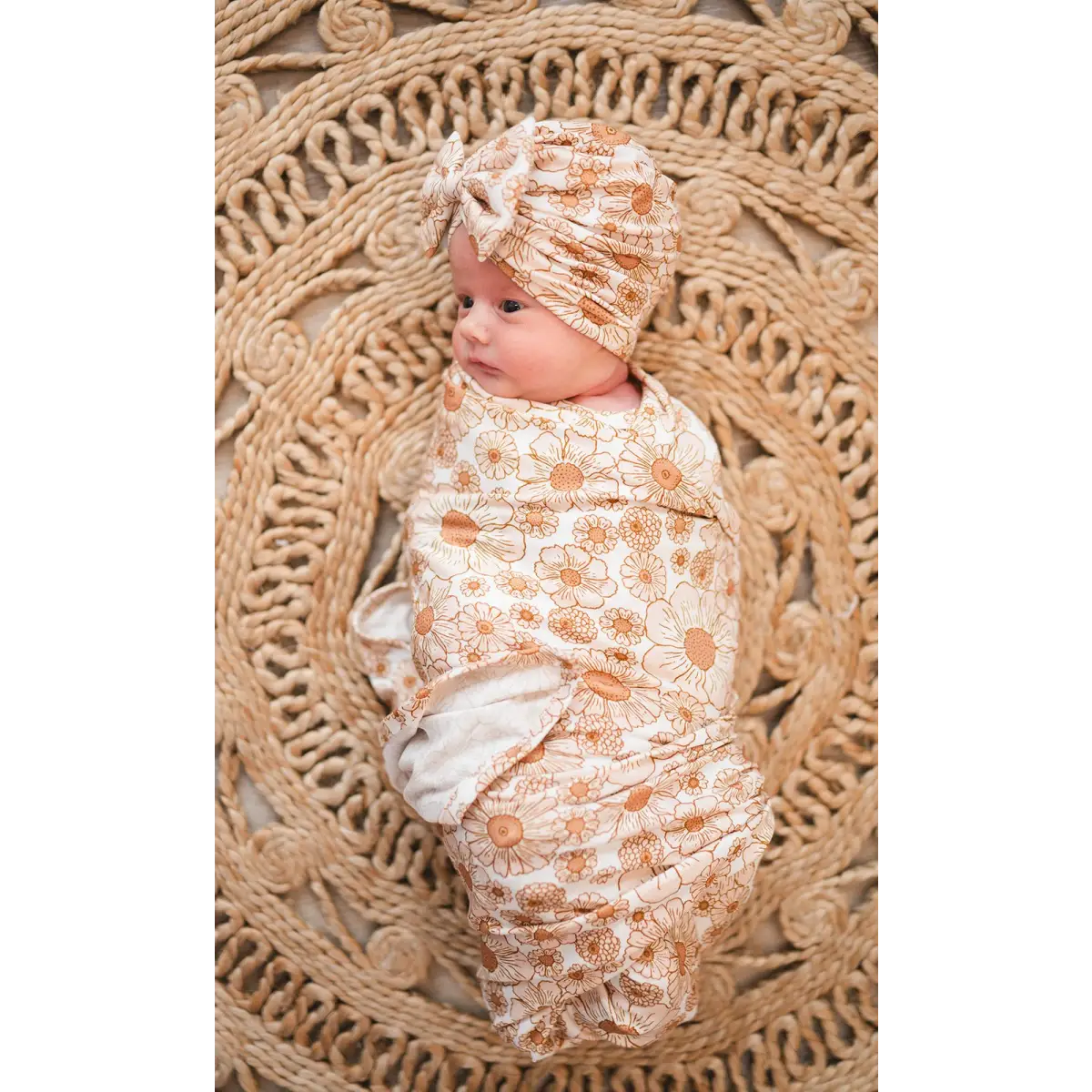 Bow Turban Hat - Flower Garden - Harp Angel Boutique